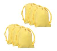 HARFINGTON 20pcs Velvet Gift Bags 2" x 2.8" Drawstring Jewelry Pouches Reusable Gift Packaging Storage Bags with Drawstring for Jewelry Bracelet Headphone Bead Gift Candy, Yellow