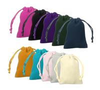 HARFINGTON 20pcs Velvet Gift Bags Sets 2" x 2.8" Drawstring Jewelry Pouches Reusable Gift Packaging Storage Bags Set with Drawstring for Jewelry Bracelet Headphone Bead Gift Candy, 10 Colors
