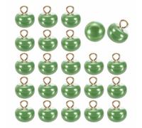 HARFINGTON 24pcs 16L Round Faux Pearl Buttons 10mm 3/8" Half Ball Dome Metal Shank Sewing Buttons Replacement DIY Small Button for Clothing Bridal Wedding Dress DIY Crafts, Olive Green