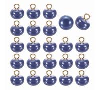 HARFINGTON 24pcs 16L Round Faux Pearl Buttons 10mm 3/8" Half Ball Dome Metal Shank Sewing Buttons Replacement DIY Small Button for Clothing Bridal Wedding Dress DIY Crafts, Dark Purple