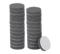 HARFINGTON 24pcs Scrubber Scouring Pads 1200 Grits 2 Inch Drill Power Brush Hoop and Loop Surface Conditioning Disc Drill Scuffing Disc Scrub Pads for Home Kitchen Cleaning, Light Gray