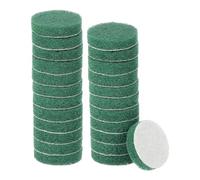HARFINGTON 24pcs Scrubber Scouring Pads 180 Grits 2 Inch Drill Power Brush Hoop and Loop Surface Conditioning Disc Drill Scuffing Disc Scrub Pads for Home Kitchen Cleaning, Green