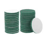 HARFINGTON 24pcs Scrubber Scouring Pads 180 Grits 4 Inch Drill Power Brush Hoop and Loop Surface Conditioning Disc Drill Scuffing Disc Scrub Pads for Home Kitchen Cleaning, Green