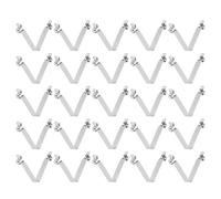 HARFINGTON 25pcs Double Button Kayak Paddle Snap Spring Clip 6x6x39mm 65Mn Spring Steel V-Shaped Hollow Lift Telescopic Locking Tube Pole Clips for Tent Umbrella Camping