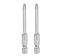 HARFINGTON 2pcs #2 Phillips Screwdriver Bit PH2 1/4" Hex Shank 2.6" (65mm) Long 0.16" Rod Magnetic Cross Head Drill Bits S2 Steel Industrial Screw Driver for Power Screwdrivers Drills, Silver