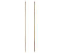 HARFINGTON 2Pcs 3mm Bamboo Knitting Needle Straight Single Pointed 13.8 Inch Long Wooden Sweater Knitting Needles US Size 2.5 for Yarn Beginners Hand Sock DIY