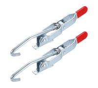 HARFINGTON 2pcs 452 Toggle Latch Clamp M6 x 45mm 375lbs Holding Capacity Adjustable Quick Release Pull Latches Galvanized Iron Hasp Clamps for Smoker Lid Jig Tool Box Case Door