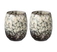 HARFINGTON 2pcs Chinese Ceramic Teacup 5.75oz Traditional Gong Fu Tea Set Japanese No Handle Small Tea Cup for Mate Tea Coffee Wine Drinks, White