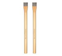 HARFINGTON 2pcs Cold Chisel 2/3" Wide 12" Long Alloy Steel High Hardness Heat Treated Heavy Duty Flat Cold Chisel for Cutting Rivets Iron Steel Bronze Copper Rods Bolts, Gold Gray