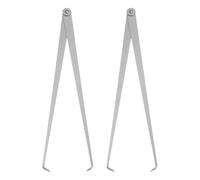 HARFINGTON 2pcs Firm Joint Inside Caliper 350mm 14 Inch Tool Steel Firm Friction Joint Internal Measurement Tool for Carving Shaping Modeling, Silver