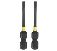 HARFINGTON 2pcs SL3 Slotted Impact Screwdriver Bits 3mm Slotted Tip 1/4" Hex Shank 50mm (2") Long Magnetic Flat Head Phosphated S2 Steel Screw Driver Drill Bits Electric Power Tool