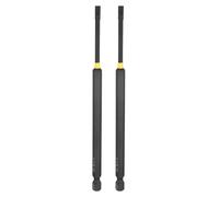 HARFINGTON 2pcs SL4 Slotted Impact Screwdriver Bits 4mm Slotted Tip 1/4" Hex Shank 150mm (6") Long Magnetic Flat Head Phosphated S2 Steel Screw Driver Drill Bits Electric Power Tool