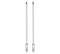 HARFINGTON 2pcs SL4 Slotted Screwdriver Bits 4mm Slotted Tip 1/4" Hex Shank 150mm (6") Long Magnetic Flat Head S2 Steel Screw Driver Drill Bits Industrial Power Tools