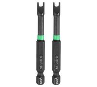 HARFINGTON 2pcs U Shaped Screwdriver Bit 70mm / 2.76" Length S2 Steel U10 Magnetic Screwdriver Drill Bits Power Tools with 1/4" Hex Shank for Electrician Mechanic Precision Repair