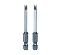 HARFINGTON 2pcs U-Type Screwdriver Bit 1/4" Hex Shank U4 Magnetic Head 2.6" Length S2 Steel U-Shaped Screw Driver Bit for Repair Work Electric Screwdriver, Blue