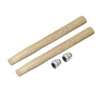 HARFINGTON 2pcs Wood Sledge Hammer Handle 12.2" Hammer Wooden Replacement Handles with Round Wedges for 2lb Round Octagonal Head Decking Framing Carpentry Construction DIY Sledge Axe Tools