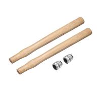 HARFINGTON 2pcs Wood Sledge Hammer Handle 15.2" Hammer Wooden Replacement Handles with Round Wedges for 4lb Round Octagonal Head Decking Framing Carpentry Construction DIY Sledge Axe Tools