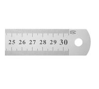 HARFINGTON 3 Pcs Steel Ruler 12" x1-1/32 Machinist Metal Ruler Carbon Steel Metric Straight Edge Measuring Tools 0.4mm Thick for Engineering Architect Drawing Home Office