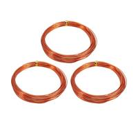 HARFINGTON 3 Roll Bonsai Wire 1mm Each Roll 32.8ft (10m) Anodized Aluminum Bonsai Wire for Gardening Tree Branch Fixing DIY Crafting, Orange