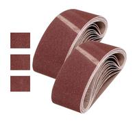 HARFINGTON 3 x 21 Inch Sanding Belts, 30 Pcs 80/100/120 Grits Aluminum Oxide Abrasive Belt Sander File Belt for Woodworking, Metal Polishing, Knife Sharpener