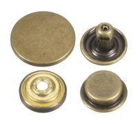 HARFINGTON 30 Sets Press-Stud Cap Buttons 17mm Metal Snap Fastener Alloy Sew-on Snap Buttons for Bags Leather Marine Boat Canvas, Bronze