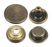 HARFINGTON 30 Sets Press-Stud Cap Buttons 17mm Metal Snap Fastener Alloy Sew-on Snap Buttons for Bag Leathers Marine Boat Canvas, Bronze