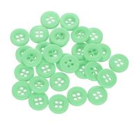 HARFINGTON 30pcs 16L Sewing Buttons 3/8"(10mm) Resin Round Flat 4-Hole Craft Replacement Buttons for Sewing Clothing and DIY, Green