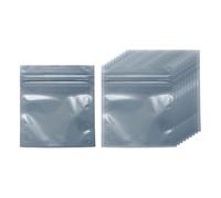 HARFINGTON 30pcs Antistatic Bags 3.5" x 3.1" Double-Layer Anti Static Resealable ESD Shielding Bag for GPU Hard Drive HDD SSD LED Lights Electronic Device, Semi-Transparent Dark Grey