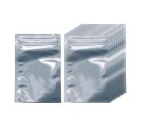 HARFINGTON 30pcs Antistatic Bags 4.7" x 2.8" Double-Layer Anti Static Resealable ESD Shielding Bag for GPU Hard Drive HDD SSD LED Lights Electronic Device, Semi-Transparent Dark Grey