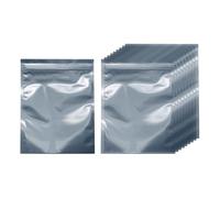 HARFINGTON 30pcs Antistatic Bags 7.1" x 5.1" Double-Layer Anti Static Resealable ESD Shielding Bag for GPU Hard Drive HDD SSD LED Lights Electronic Device, Semi-Transparent Dark Grey