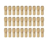 HARFINGTON 30pcs Brass Collet 0.5mm Brass Drill Chucks Mini Electric Grinder Quick Change Drill Chuck Bit Sets for Rotary Tools, 4.8mm Shank Diameter