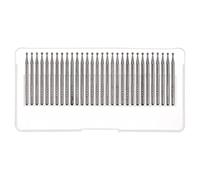 HARFINGTON 30pcs Diamond Grinding Burrs Carving Bits 2mm Ball Shape Head Mounted Point 1/8 Shank for Rotary Tool