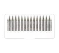 HARFINGTON 30pcs Diamond Grinding Burrs Carving Bits 3mm Pointed Type Head Mounted Point 1/8 Shank for Rotary Tool