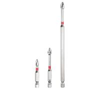 HARFINGTON 3pcs #2 Anti Slip Phillips Impact Screwdriver Bit PH2 1/4" Hex Shank 2+2.8+6" Magnetic Cross Head Drill Bits Mirror Chrome S2 Steel Screw Driver Power Electric Tools