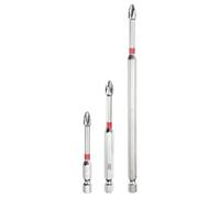 HARFINGTON 3pcs #2 Anti Slip Phillips Impact Screwdriver Bit PH2 1/4" Hex Shank 2.6+3.5+6" Magnetic Cross Head Drill Bits Mirror Chrome S2 Steel Screw Driver Power Electric Tools