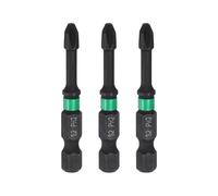 HARFINGTON 3pcs #2 Impact Phillips Screwdriver Bit PH2 1/4" Hex Shank 2" (50mm) Long 0.14" Rod Magnetic Cross Head Drill Bits S2 Steel Industrial Screw Driver for Impact Power Drivers