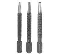 HARFINGTON 3pcs Center Punch Set 2/32" 3/32" 4/32" Carbon Steel Non-Slip Nail Setter Punch Tapered Alignment Center Hole Pin Tool for Plastic Metal Wood Scribe Marking