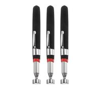 HARFINGTON 3pcs Telescoping Magnetic Pickup Tool 5LB Stainless Steel 5.5" to 24.4" Extendable Magnet Retrieval Stick with Pocket Clip for Car Industry Garage Office, Black