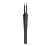 HARFINGTON 4.8" Long ESD-14 Anti-static Straight Pointed Tip Tweezers Stainless Steel Round Edge Non-magnetic Precision Tweezers for Various Electronics Precise Repair (T:2mm)