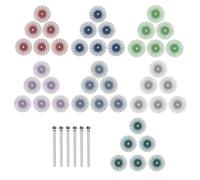 HARFINGTON 42pcs Radial Bristle Disc Set 1" 80-2500 Grit Detail Abrasive Brush Kit Gap Polishing Wheel Assortment with 6pcs 1/8" Shank Mandrels for Jewelry Wood Metal Polishing Cleaning