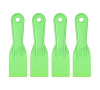 HARFINGTON 4pcs Putty Scraper 1.97" Plastic Flexible Putty Knives Disposable Paint Spreader Cleaner Tool for Spackling, Patching Painting Repairing, Green