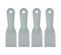 HARFINGTON 4pcs Putty Scraper 1.97" Plastic Flexible Putty Knives Disposable Paint Spreader Cleaner Tool for Spackling, Patching Painting Repairing, Gray