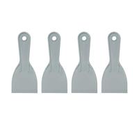 HARFINGTON 4pcs Putty Scraper 2.95" Plastic Flexible Putty Knives Disposable Paint Spreader Cleaner Tool for Spackling, Patching Painting Repairing, Gray