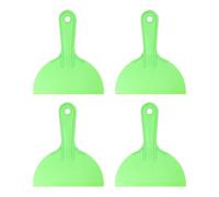 HARFINGTON 4pcs Putty Scraper 6.1" Plastic Flexible Putty Knives Disposable Paint Spreader Cleaner Tool for Spackling, Patching Painting Repairing, Green