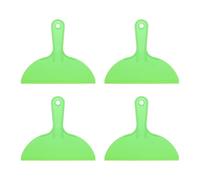 HARFINGTON 4pcs Putty Scraper 7.87" Plastic Flexible Putty Knives Disposable Paint Spreader Cleaner Tool for Spackling, Patching Painting Repairing, Green