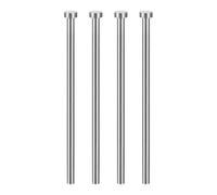HARFINGTON 4pcs Straight Ejector Pin 3/8" Dia 200mm (7.9") Long GCR15 Round Tip Punches Steel Ejector Pin Punch for Die Manufacturing Mechanical Maintenance
