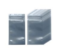 HARFINGTON 50pcs Antistatic Bags 4.7" x 2.4" Double-Layer Anti Static Resealable ESD Shielding Bag for GPU Hard Drive HDD SSD LED Lights Electronic Device, Semi-Transparent Dark Grey