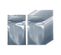 HARFINGTON 50pcs Antistatic Bags 5.9" x 3.5" Double-Layer Anti Static Resealable ESD Shielding Bag for GPU Hard Drive HDD SSD LED Lights Electronic Device, Semi-Transparent Dark Grey