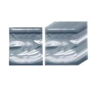 HARFINGTON 50pcs Antistatic Bags 5.9" x 4.7" Double-Layer Anti Static Resealable ESD Shielding Bag for GPU Hard Drive HDD SSD LED Lights Electronic Device, Semi-Transparent Dark Grey