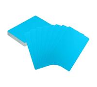HARFINGTON 50pcs Metal Business Cards Blanks 3.4" x 2.1" x 0.01" Aluminum Laser Engraving Blank Name Custom Card CNC Engraving Sheets for House Office DIY Gift Plate Invitations, Blue